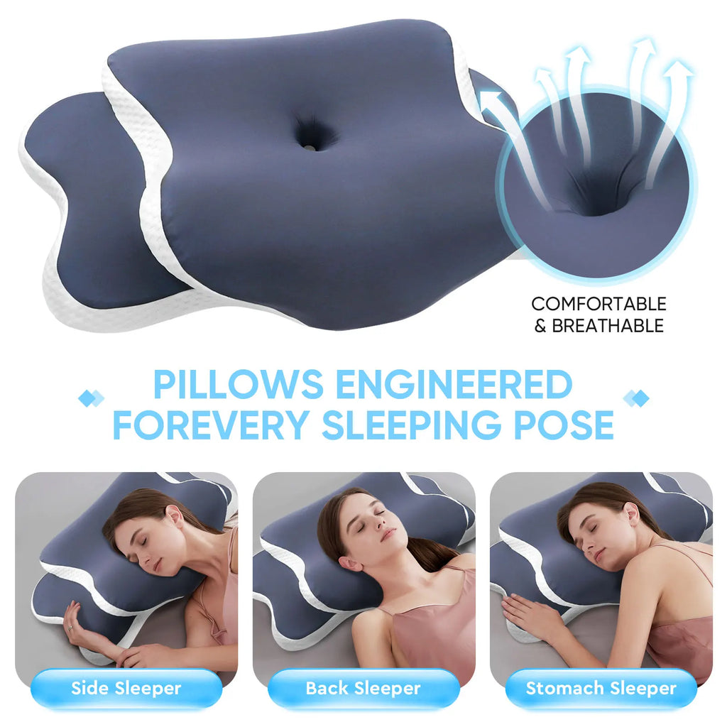 RestEase ErgoCurve™ – Memory Foam Cervical Pillow