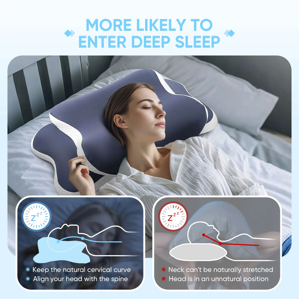RestEase ErgoCurve™ – Memory Foam Cervical Pillow